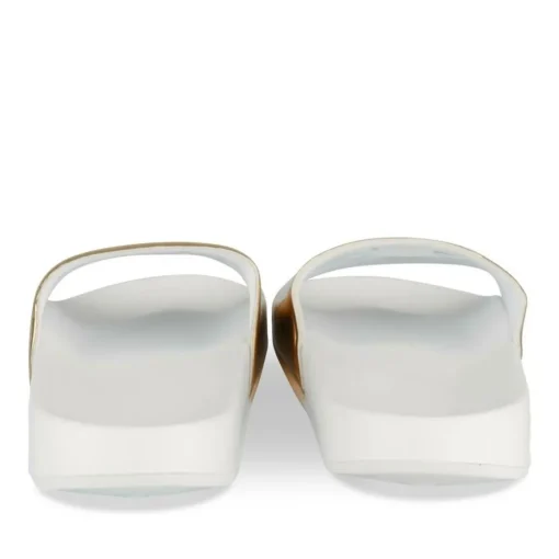 Claquettes OR Femme Motif Uni A Enfiler