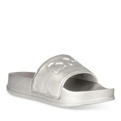 Claquettes Plage ARGENT Femme Motif Uni