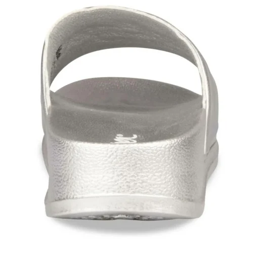 Claquettes Plage ARGENT Femme Motif Uni
