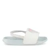 Claquettes Plage BLEU Fille Motif Uni Elastique