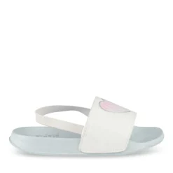 Claquettes Plage BLEU Fille Motif Uni Elastique