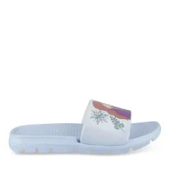 Claquettes Plage BLEU Fille Motif Uni A Enfiler