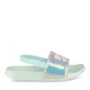 Claquettes Plage BLEU Fille Motif Uni A Enfiler