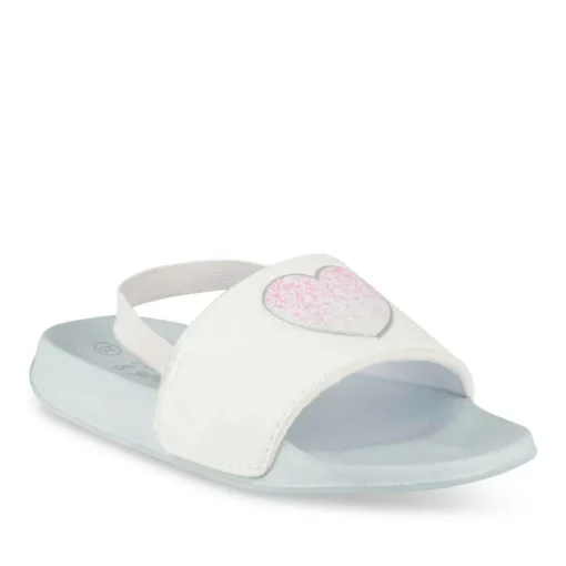 Claquettes Plage BLEU Fille Motif Uni Elastique