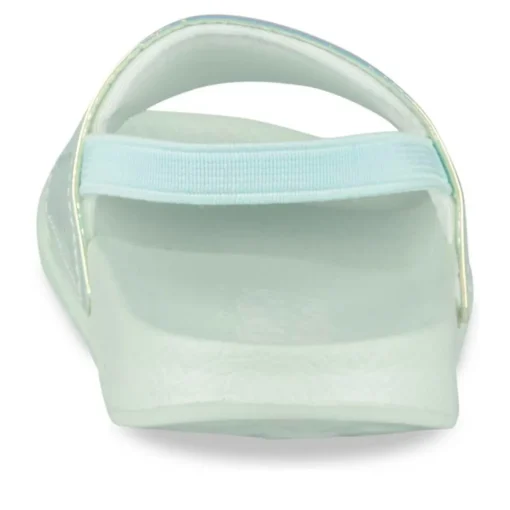 Claquettes Plage BLEU Fille Motif Uni A Enfiler