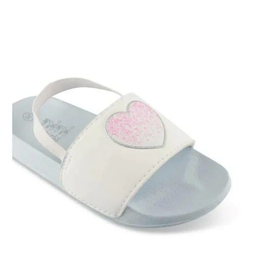 Claquettes Plage BLEU Fille Motif Uni Elastique