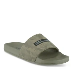 Claquettes Plage KAKI Homme Motif Camouflage A Enfiler