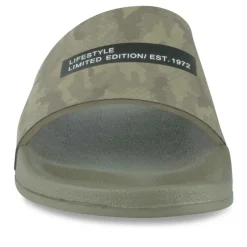 Claquettes Plage KAKI Homme Motif Camouflage A Enfiler