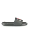 Claquettes Plage NOIR Femme Motif Uni A Enfiler