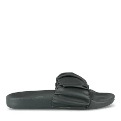 Claquettes Plage NOIR Femme Motif Uni A Enfiler