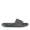 Claquettes Plage NOIR Homme Motif Uni A Enfiler