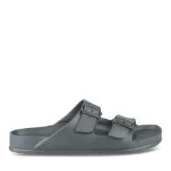 Claquettes Plage NOIR Homme Motif Uni A Enfiler