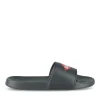 Claquettes Plage NOIR Homme Motif Uni A Enfiler