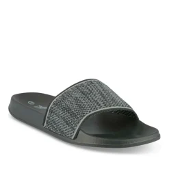 Claquettes Plage NOIR Homme Motif Uni A Enfiler
