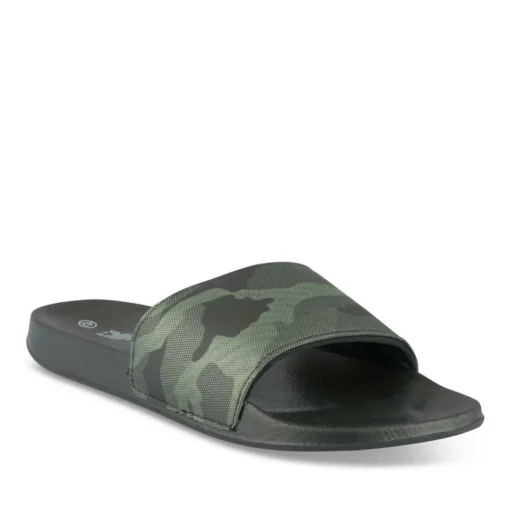 Claquettes Plage NOIR Homme Motif Camouflage A Enfiler