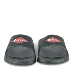 Claquettes Plage NOIR Homme Motif Uni A Enfiler