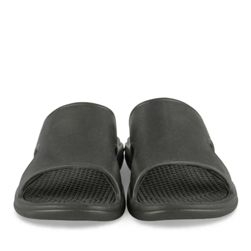 Claquettes Plage NOIR Homme Motif Uni A Enfiler
