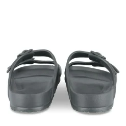 Claquettes Plage NOIR Homme Motif Uni A Enfiler