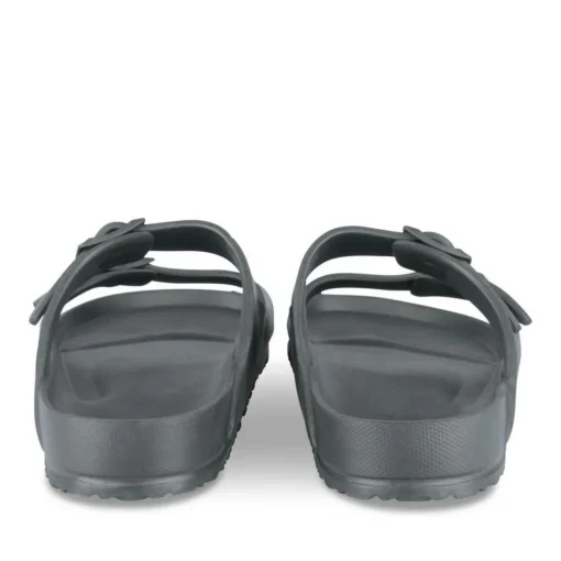 Claquettes Plage NOIR Homme Motif Uni A Enfiler
