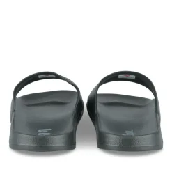Claquettes Plage NOIR Homme Motif Uni A Enfiler