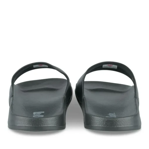 Claquettes Plage NOIR Homme Motif Uni A Enfiler