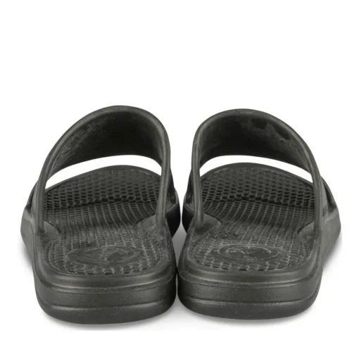 Claquettes Plage NOIR Homme Motif Uni A Enfiler