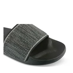 Claquettes Plage NOIR Homme Motif Uni A Enfiler