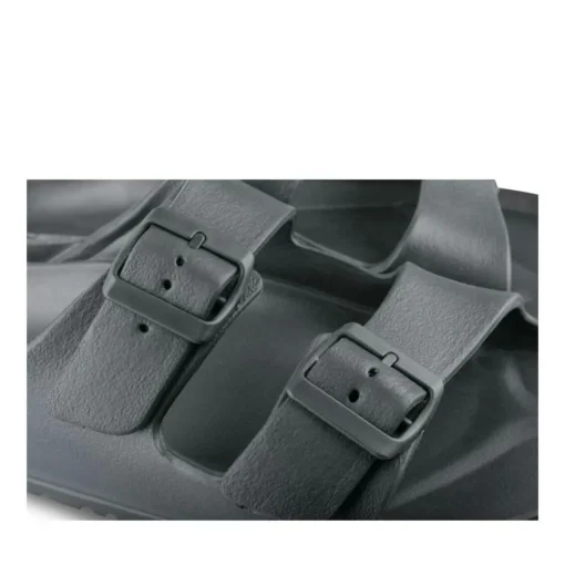 Claquettes Plage NOIR Homme Motif Uni A Enfiler