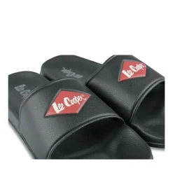 Claquettes Plage NOIR Homme Motif Uni A Enfiler