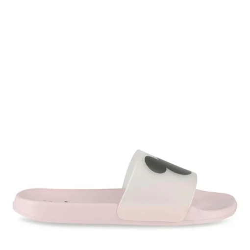 Claquettes Plage ROSE Femme Motif Uni A Enfiler