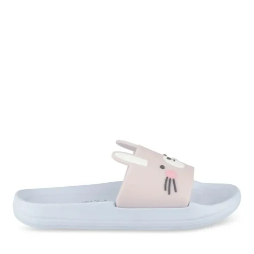 Claquettes Plage VIOLET Fille Motif Uni A Enfiler