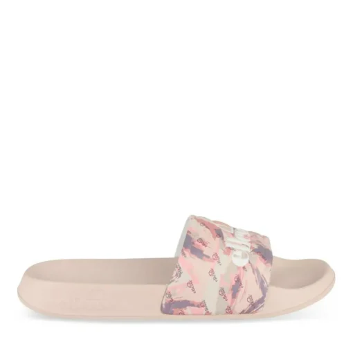 Claquettes ROSE Fille Motif Camouflage A Enfiler