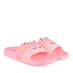 Claquettes ROSE Fille Motif Uni A Enfiler