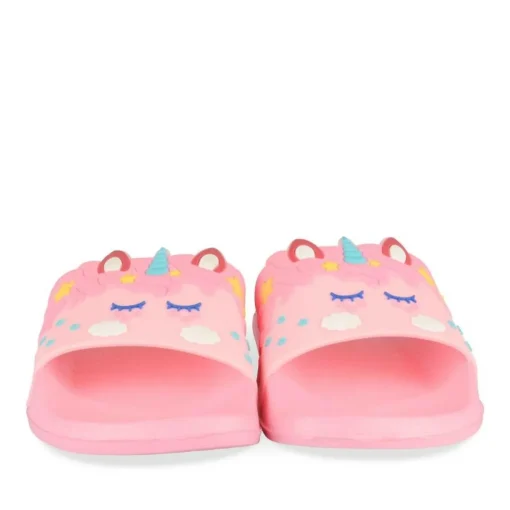 Claquettes ROSE Fille Motif Uni A Enfiler