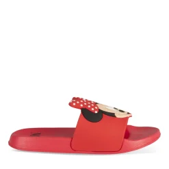 Claquettes ROUGE Fille Motif Uni A Enfiler