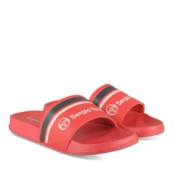 Claquettes ROUGE Homme Motif Uni A Enfiler
