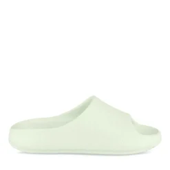 Claquettes VERT Femme Motif Uni A Enfiler