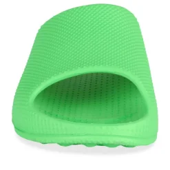 Claquettes VERT Femme Motif Uni A Enfiler