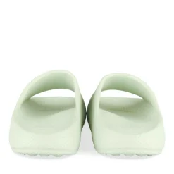 Claquettes VERT Femme Motif Uni A Enfiler