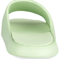 Claquettes VERT Femme Motif Uni A Enfiler