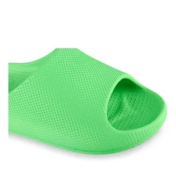 Claquettes VERT Femme Motif Uni A Enfiler