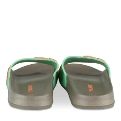 Claquettes VERT Garçon Motif Uni A Enfiler