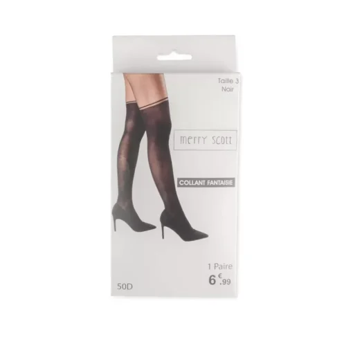 Collant Fantaisie Noir MERRY SCOTT