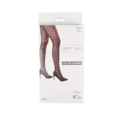 Collant Fantaisie Noir MERRY SCOTT
