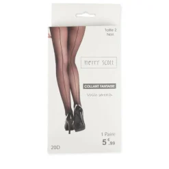Collant Fantaisie Noir MERRY SCOTT