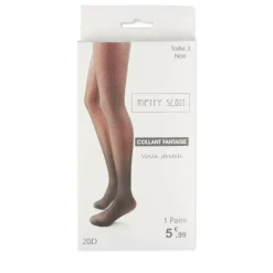 Collant Fantaisie Noir MERRY SCOTT
