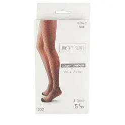 Collant Fantaisie Noir MERRY SCOTT