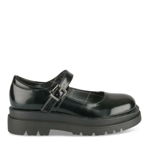 Derbies Babies NOIR Femme Motif Uni Boucle