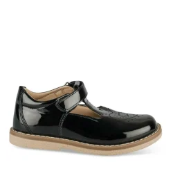 Derbies Babies NOIR Fille Motif Vernis Scratch