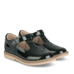 Derbies Babies NOIR Fille Motif Vernis Scratch